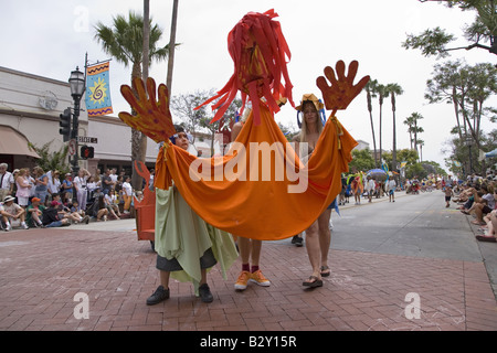 Jährliche Sommer-Sonnenwende-Feier und Parade Juni 2007, seit 1974, Santa Barbara, Kalifornien Stockfoto