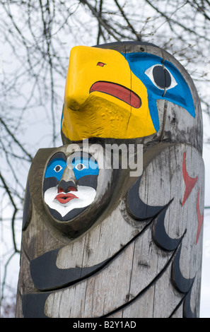 Duncan Stadt des Totems Vancouver Island BC Kanada Stockfoto