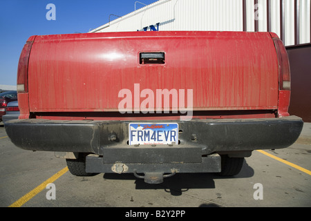 Bauernhof für immer Nummernschild, South Dakota Stockfoto