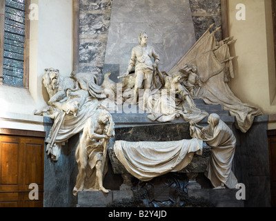 MARECHAL DE SAX MARSCHALL VON FRANKREICH MAUSOLEUM VON BILDHAUER PIGALLE 18. JAHRHUNDERT ST-THOMAS KIRCHE STRASSBURG ELSASS FRANKREICH EUROPA Stockfoto