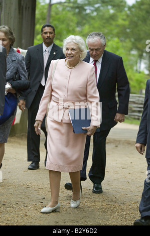 Ehemalige Supreme Court Justice Sandra Day O'Connor Besuch Jamestown Regelung, Virginia Stockfoto