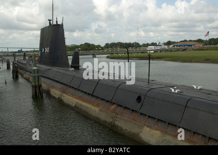 Die USS Clamagore u-Boot auf dem Display an der Patriots Point Museum in Charleston SC Stockfoto