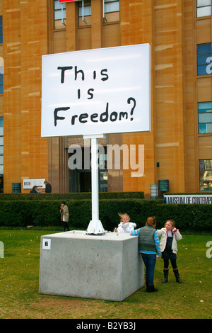 Das ist Freiheit? Stockfoto