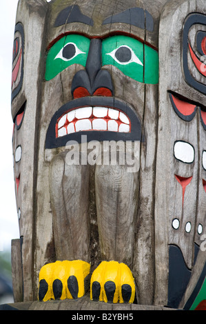 Duncan Stadt des Totems Vancouver Island BC Kanada Stockfoto