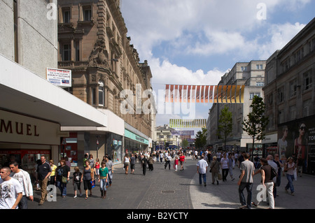 Main shopping-district in Liverpool UK Stockfoto