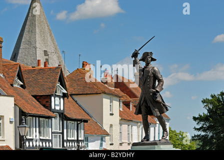 Statue von James Wolfe, Westerham, Kent Stockfoto