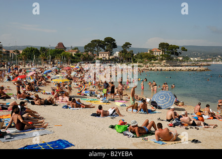 Strandleben in La Ciotat, Südfrankreich Stockfoto