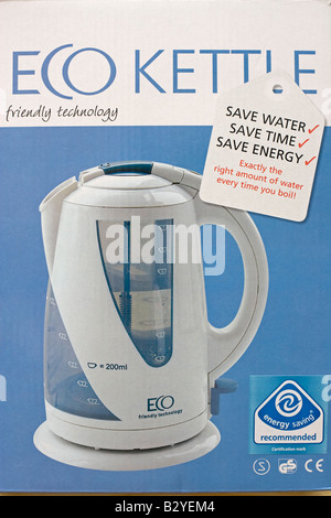 Eco Wasserkocher energiesparende empfohlene sparen Energie Wasser und Zeit UK Stockfoto