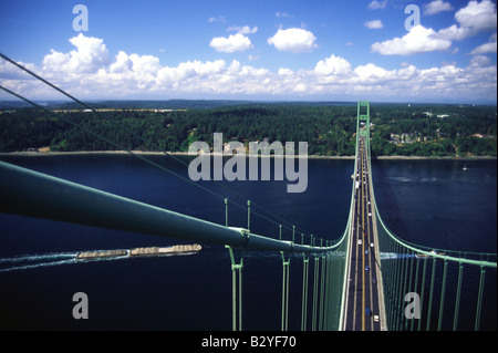 Zusätzlich zu den Narrows Bridge Puget Sound Tacoma Washington USA Stockfoto