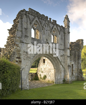 Die Ruinen von Kirkham Priory Augustininan Abtei bei Whitwell auf dem Hügel Malton North Yorkshire UK Stockfoto