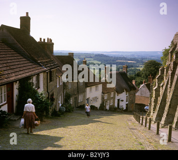 UK England Dorset Shaftesbury Gold Hill Stockfoto