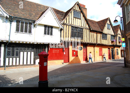 Altes Fachwerk-Häuser, Silent Street, Ipswich, Suffolk, England, Vereinigtes Königreich Stockfoto