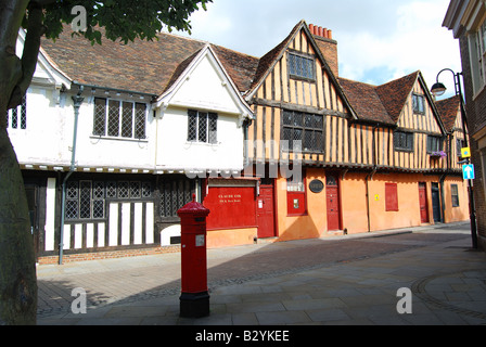 Altes Fachwerk-Häuser, Silent Street, Ipswich, Suffolk, England, Vereinigtes Königreich Stockfoto