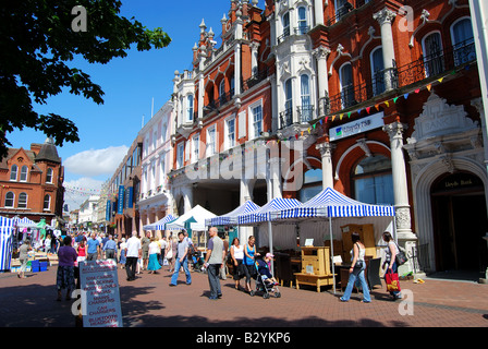 Outdoor-Markt, The Cornhill, Ipswich, Suffolk, England, Vereinigtes Königreich Stockfoto