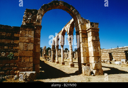 Anjar Libanon Umayyad ruiniert UNESCO-Weltkulturerbe Stockfoto