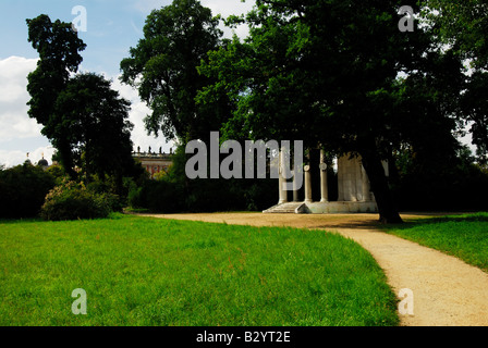 Park Schloss, Schloss Sanssouci, Antiker Tempel der Freundschaft, Potsdam, Brandenburg, Weltkulturerbe, UNESCO, Deutschland, Europa, Foto Kazimierz Jurewicz Stockfoto