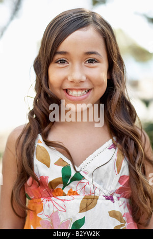 Porträt eines Mädchens, Malibu, Kalifornien, USA Stockfoto