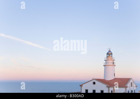 Leuchtturm in Cala Ratjada, Capdepera, Mallorca, Spanien Stockfoto
