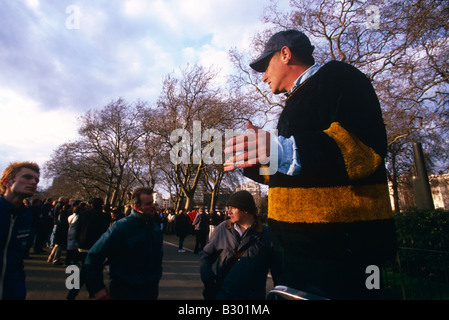 Öffentliche Redner an der Speakers' Corner, Hyde Park, London, UK Stockfoto