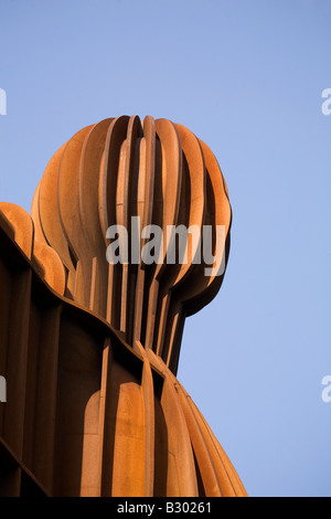 Ein Detail aus der Engel des Nordens. Die Skulptur ist von Anthony Gormley und befindet sich in Gateshead. Stockfoto