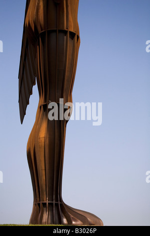 Ein Detail aus der Engel des Nordens. Die Skulptur ist von Anthony Gormley und befindet sich in Gateshead. Stockfoto