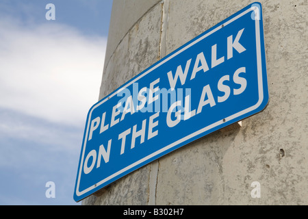 Ein Schild am National Glass Centre in Sunderland, England. Stockfoto