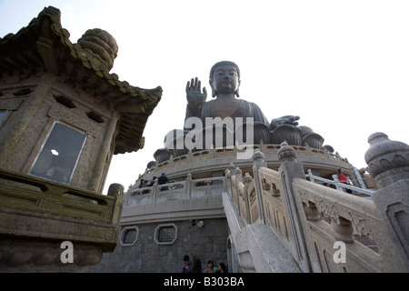 Tian Tan Buddha, Po Lin Kloster Ngong Ping, Lantau Island, Hong Kong, China Stockfoto