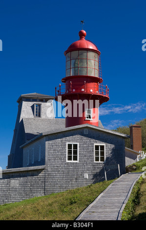 Pointe a la Renomee Leuchtturm, Gaspe, Quebec Stockfoto