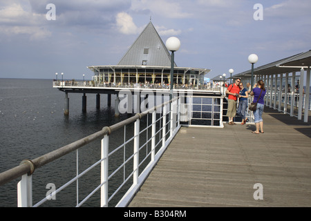 Seebruecke (Pier) Heringsdorf Mecklenburg Vorpommern Usedom Insel Deutschland Europa. Foto: Willy Matheisl Stockfoto