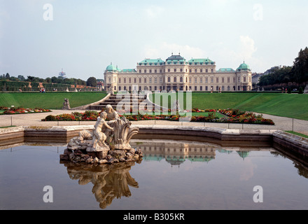 Wien, Schloß Belvedere, Blick Auf Das Obere Belvedere Stockfoto