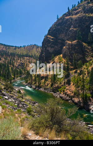 Idaho, Rafting auf der ganzen Welt berühmten Middle Fork des Salmon River in den Frank Kirche Wilderness of No Return Stockfoto