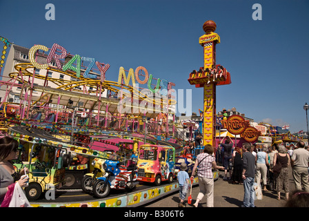 Direkt am Meer Kirmes Bridlington Yorkshire UK Stockfoto