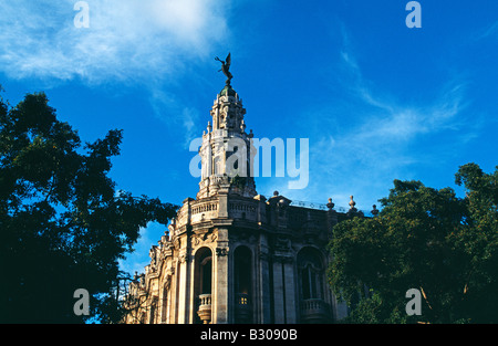 Beispiel für barocke Architektur in Havanna Viejo, alte Havanna World Heritage Area, Kuba Stockfoto