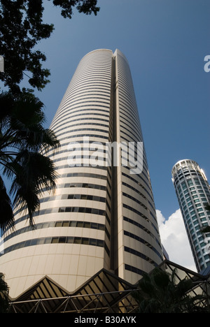 Blick auf Hochhäuser in der Innenstadt Singapurs von CBD Stockfoto