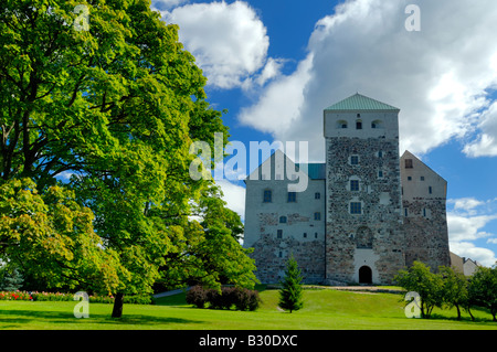 Burg von Turku ist die größte erhaltene mittelalterliche Gebäude in Europa, Åbo, Finnland, Turku, Finnland. Stockfoto