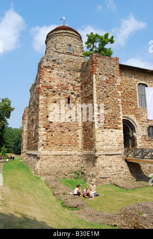11. Century Colchester Castle Entrance, Upper Castle Park, Colchester, Essex, England, Vereinigtes Königreich Stockfoto