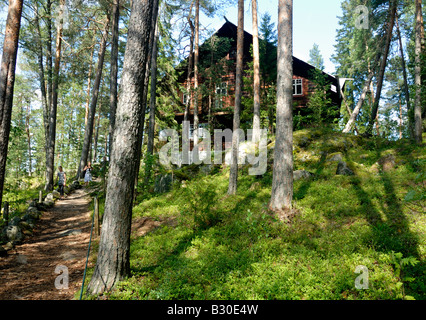 Die Villa Kalela, 1895, ehemalige Wohnhaus des finnischen Malers Akseli Gallen-Kallela, Ruovesi, Finnland, Europa. Stockfoto