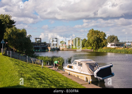 Die Great Ouse in Denver Schleuse in Norfolk, England, Vereinigtes Königreich. Stockfoto