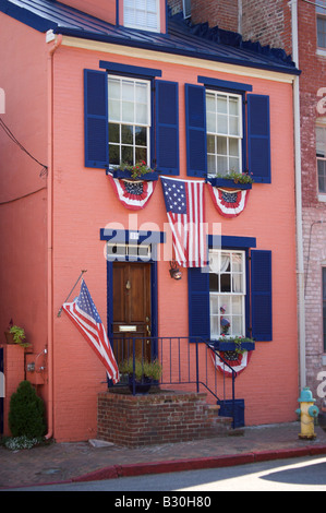 Historisches Stadthaus im Zentrum von Annapolis, Maryland Stockfoto