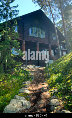 Die Villa Kalela, 1895, ehemalige Wohnhaus des finnischen Malers Akseli Gallen-Kallela, Ruovesi, Finnland, Europa. Stockfoto