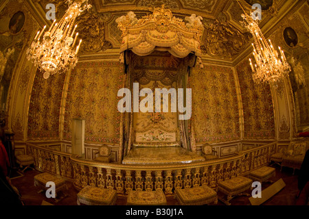 Queens Schlafgemach Suite Interieur Schloss von Versailles bei Paris Frankreich Europa EU Stockfoto