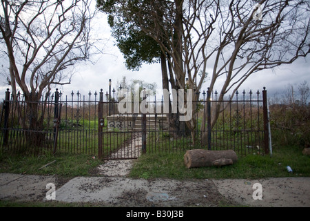 Reste eines Hauses in der Lower Ninth Ward, New Orleans Stockfoto