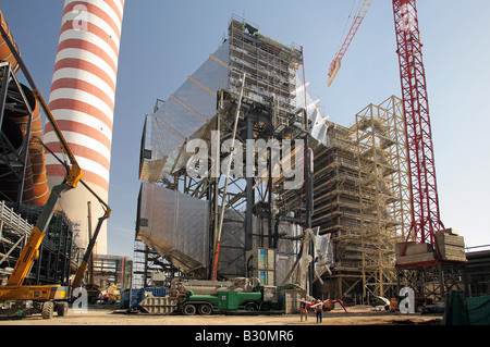 Baustelle von der Kohle-Kraftwerk in Civitaveccia/Italien Stockfoto