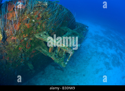 Depth Charge Track auf Zerstörer USS Anderson Marshallinseln Bikini Atoll Mikronesien Pazifischen Ozean Stockfoto