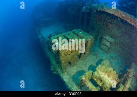 Depth Charge Track auf Zerstörer USS Lamson Marshallinseln Bikini Atoll Mikronesien Pazifik Stockfoto