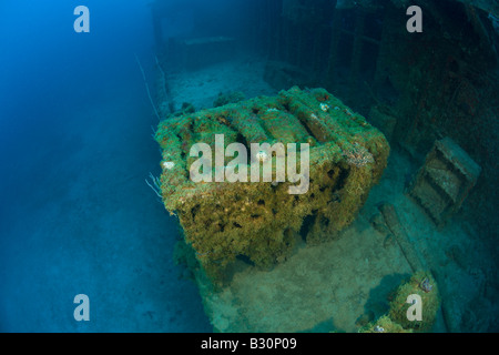 Depth Charge Track auf Zerstörer USS Lamson Marshallinseln Bikini Atoll Mikronesien Pazifik Stockfoto