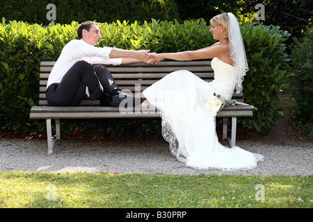 Braut und Bräutigam, Brautpaar Stockfoto