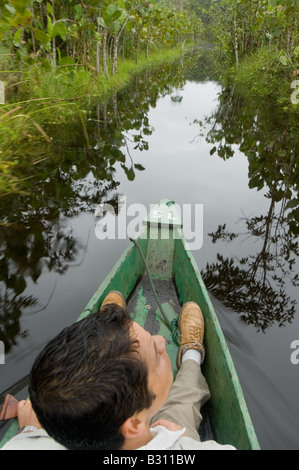 Touristen-Route im Kanu, Sacha Lodge Igapo Regenwald Amazonas-Becken Ecuador Südamerika Stockfoto