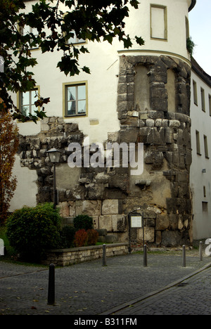 Tor der römischen Porta Praetoria in Regensburg, Bayern Stockfoto