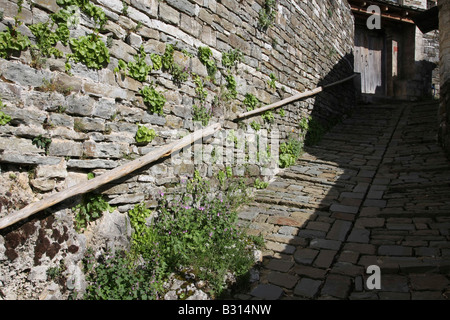 Griechenland-Epirus-Zagororia-Mikro-Papigko Dörfer im Nationalpark Vikos Aoos Stockfoto